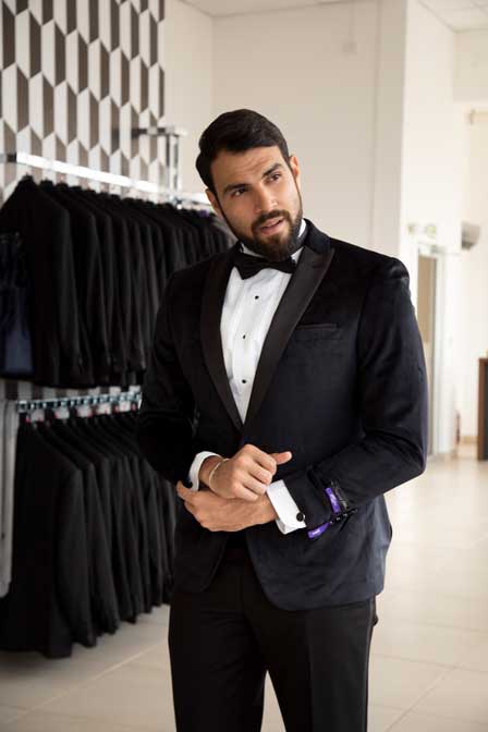 Tuxedo negro velvet