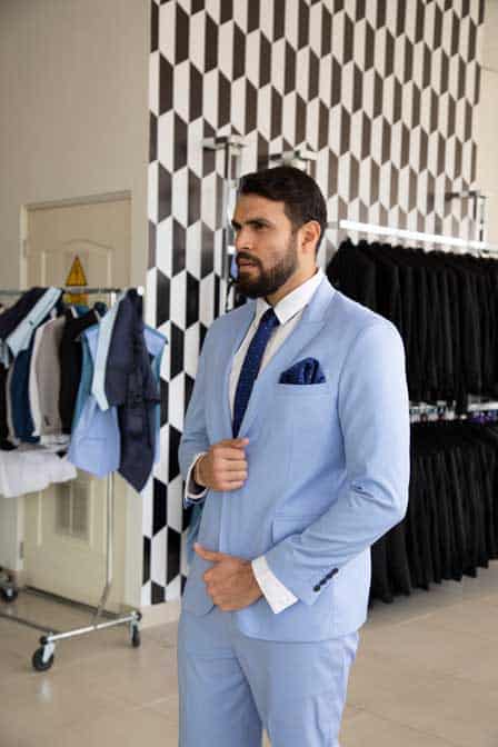 Skyblue suit